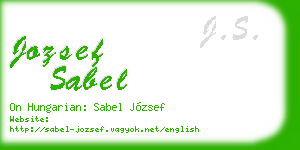 jozsef sabel business card